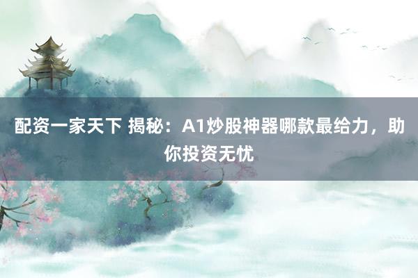 配资一家天下 揭秘：A1炒股神器哪款最给力，助你投资无忧